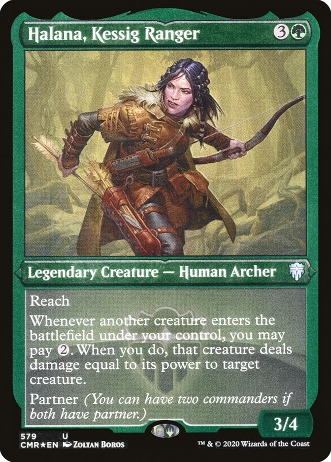 Halana, Kessig Ranger (Foil Etched) [Commander Legends] | Deep Dive Games St. Marys