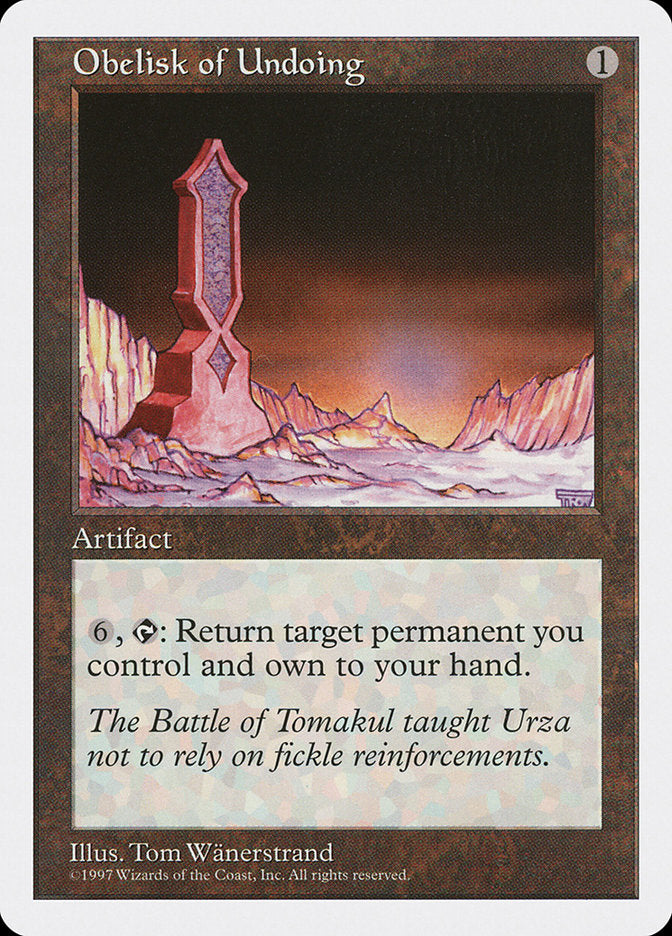 Obelisk of Undoing [Fifth Edition] | Deep Dive Games St. Marys
