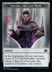 Liliana, the Last Hope Emblem // Spirit (002) Double-Sided Token [Double Masters 2022 Tokens] | Deep Dive Games St. Marys