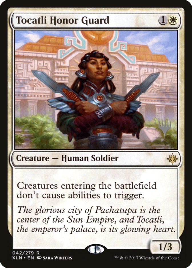 Tocatli Honor Guard (Promo Pack) [Ixalan Promos] | Deep Dive Games St. Marys