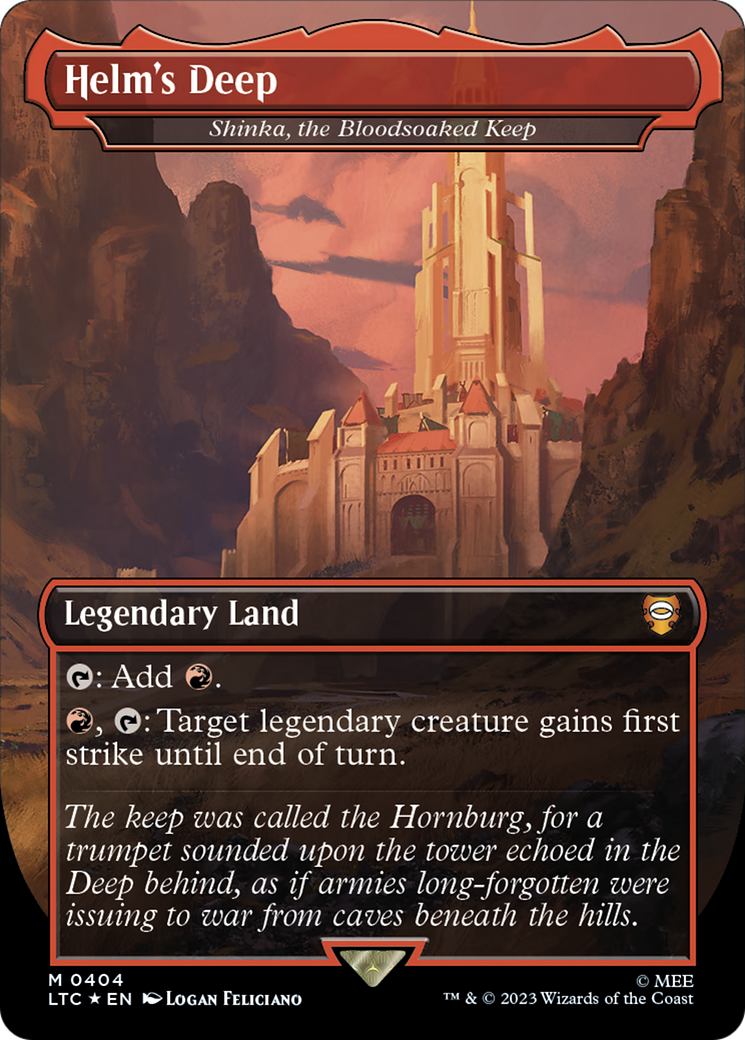 Shinka, the Bloodsoaked Keep - Helm's Deep (Surge Foil Realms and Relics) [The Lord of the Rings: Tales of Middle-Earth Commander] | Deep Dive Games St. Marys