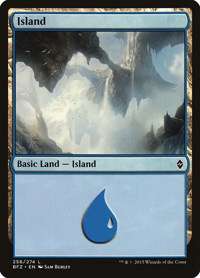 Island (256a) [Battle for Zendikar] | Deep Dive Games St. Marys