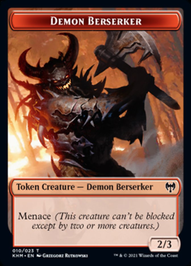 Demon Berserker Token [Kaldheim Tokens] | Deep Dive Games St. Marys