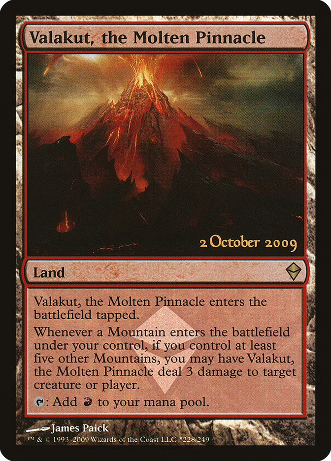 Valakut, the Molten Pinnacle [Zendikar Prerelease Promos] | Deep Dive Games St. Marys