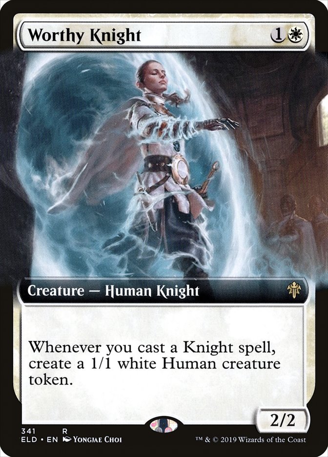 Worthy Knight (Extended Art) [Throne of Eldraine] | Deep Dive Games St. Marys