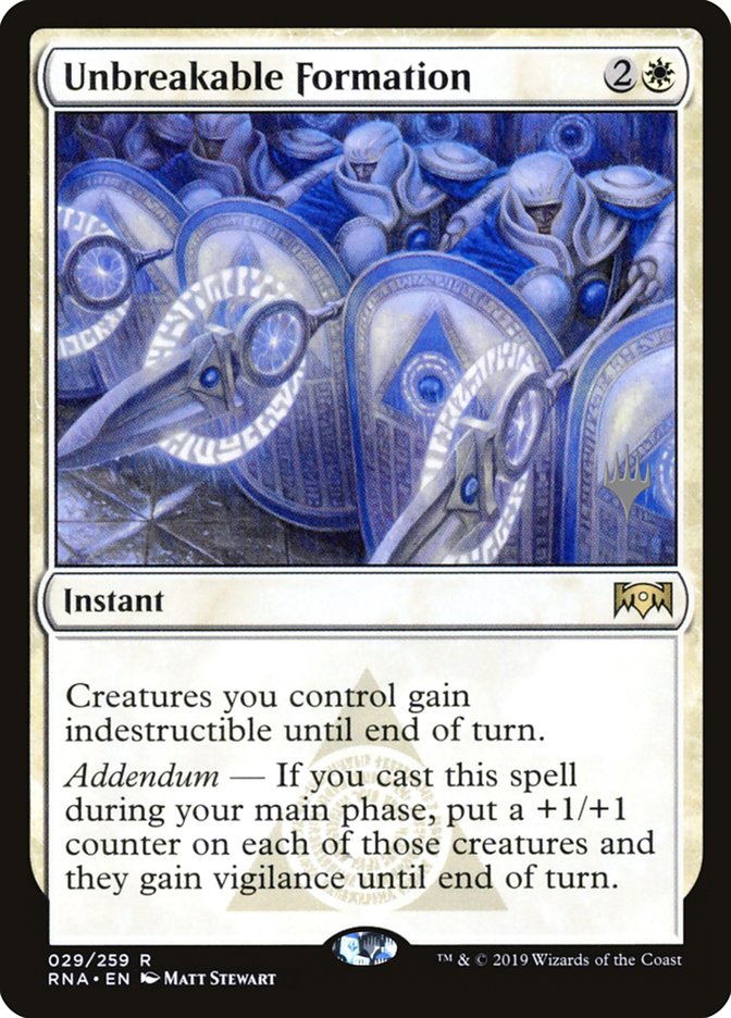 Unbreakable Formation [Ravnica Allegiance Promos] | Deep Dive Games St. Marys