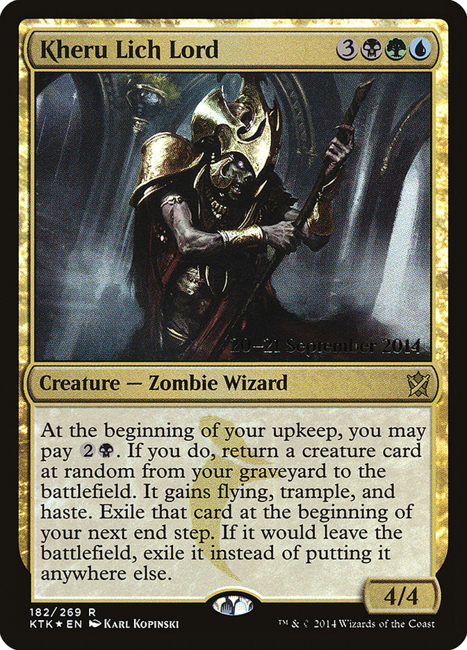 Kheru Lich Lord [Khans of Tarkir Prerelease Promos] | Deep Dive Games St. Marys