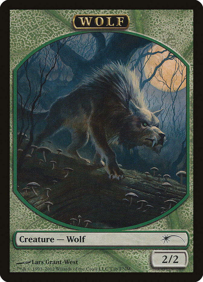 Human // Wolf Double-Sided Token [Friday Night Magic 2012] | Deep Dive Games St. Marys