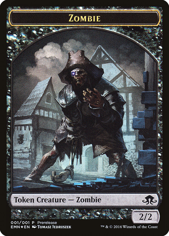 Zombie // Zombie Double-Sided Token [Eldritch Moon Prerelease Promos] | Deep Dive Games St. Marys