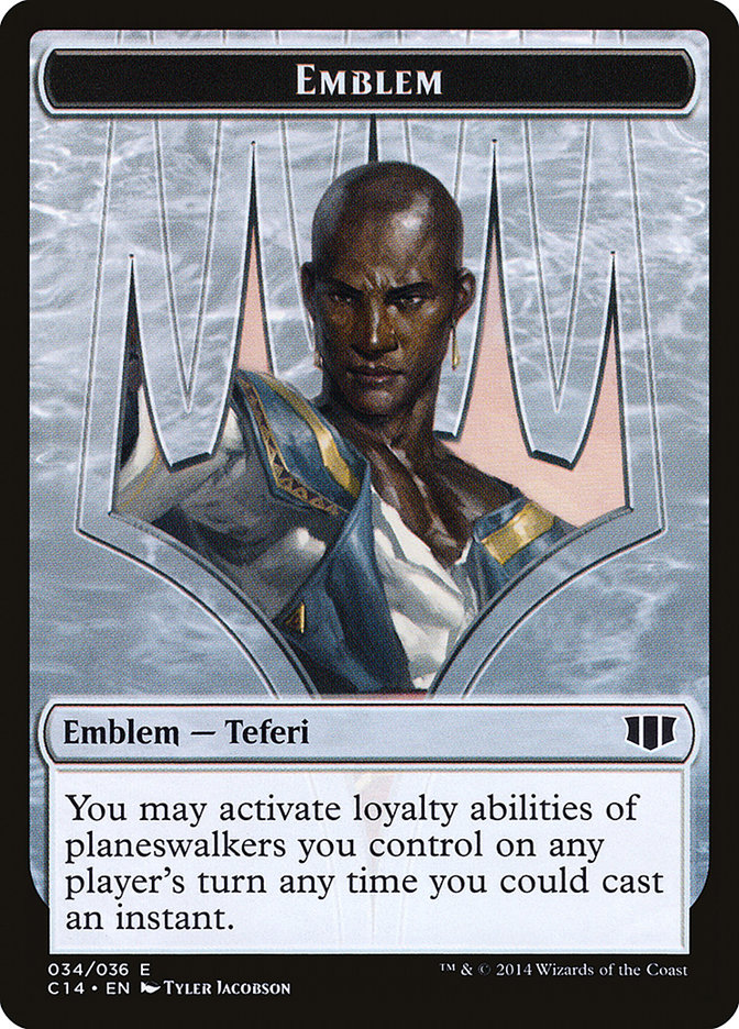 Teferi, Temporal Archmage Emblem // Zombie (011/036) Double-Sided Token [Commander 2014 Tokens] | Deep Dive Games St. Marys