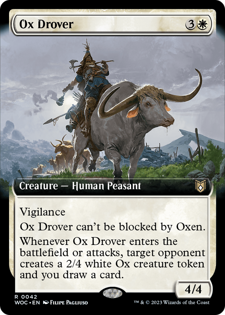 Ox Drover (Extended Art) [Wilds of Eldraine Commander] | Deep Dive Games St. Marys