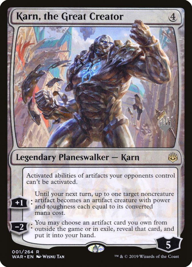 Karn, the Great Creator (Promo Pack) [War of the Spark Promos] | Deep Dive Games St. Marys