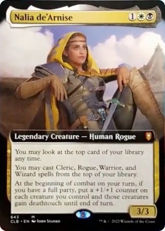 Nalia de'Arnise (Extended Art) [Commander Legends: Battle for Baldur's Gate] | Deep Dive Games St. Marys