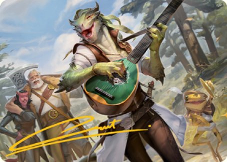 Wandering Troubadour Art Card (Gold-Stamped Signature) [Dungeons & Dragons: Adventures in the Forgotten Realms Art Series] | Deep Dive Games St. Marys