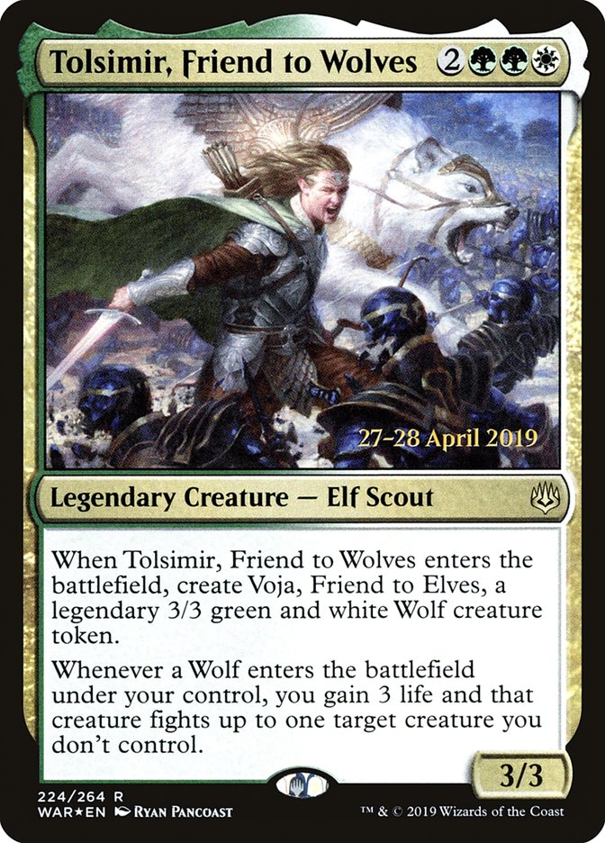 Tolsimir, Friend to Wolves [War of the Spark Prerelease Promos] | Deep Dive Games St. Marys