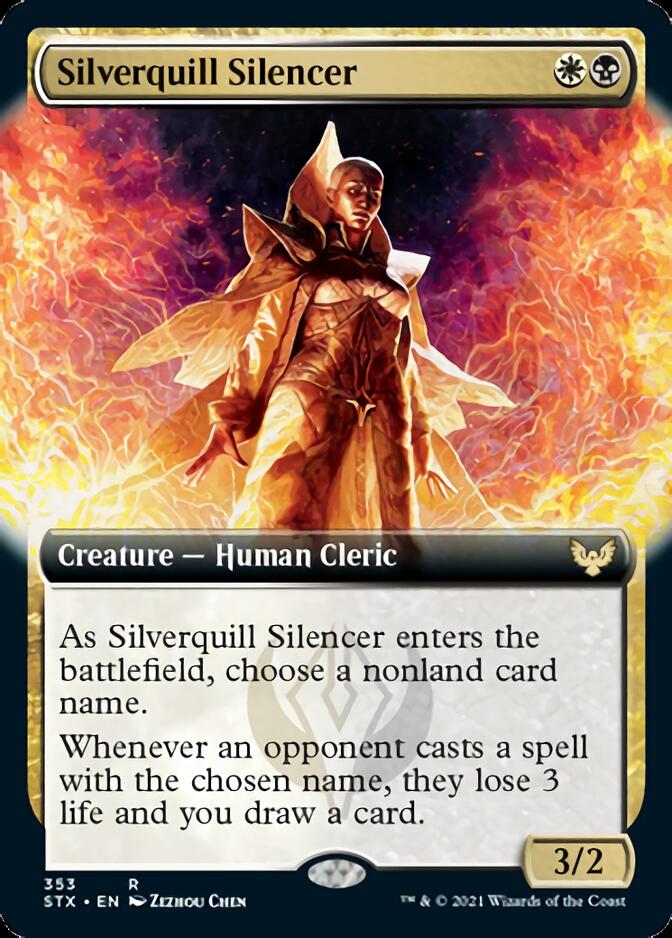 Silverquill Silencer (Extended Art) [Strixhaven: School of Mages] | Deep Dive Games St. Marys