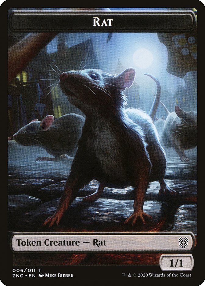 Faerie Rogue // Rat Double-Sided Token [Zendikar Rising Commander Tokens] | Deep Dive Games St. Marys