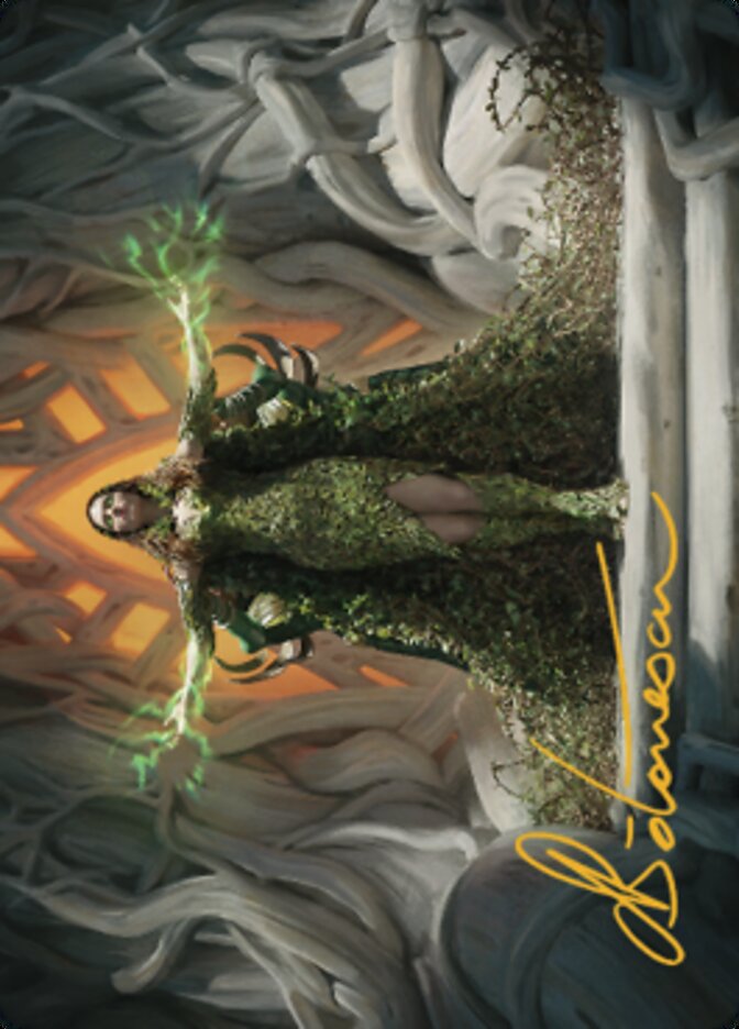 Titania, Voice of Gaea Art Card (Gold-Stamped Signature) [The Brothers' War Art Series] | Deep Dive Games St. Marys