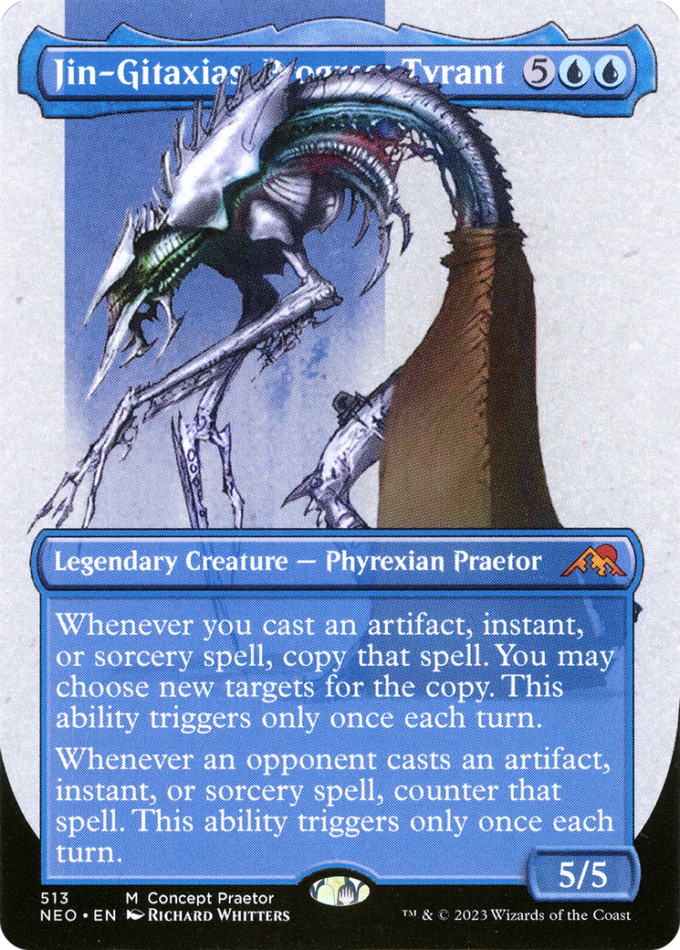 Jin-Gitaxias, Progress Tyrant (Borderless Concept Praetors) [Phyrexia: All Will Be One] | Deep Dive Games St. Marys