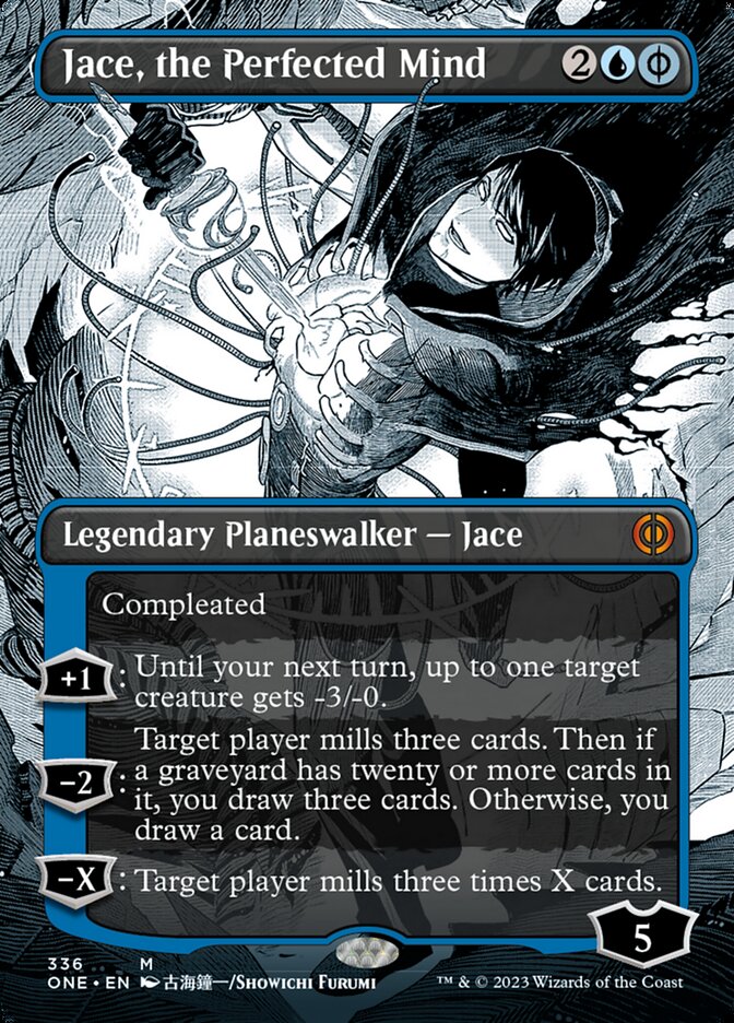 Jace, the Perfected Mind (Borderless Manga) [Phyrexia: All Will Be One] | Deep Dive Games St. Marys