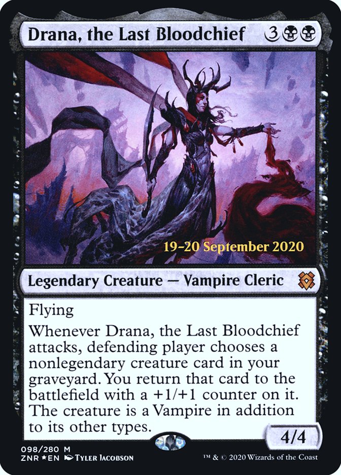 Drana, the Last Bloodchief [Zendikar Rising Prerelease Promos] | Deep Dive Games St. Marys