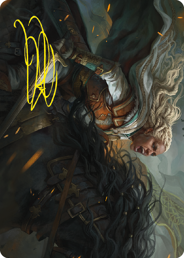 Eowyn, Fearless Knight Art Card (Gold-Stamped Signature) [The Lord of the Rings: Tales of Middle-earth Art Series] | Deep Dive Games St. Marys