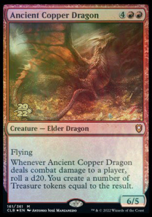 Ancient Copper Dragon [Commander Legends: Battle for Baldur's Gate Prerelease Promos] | Deep Dive Games St. Marys