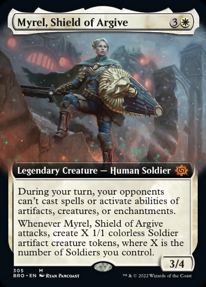 Myrel, Shield of Argive (Extended Art) [The Brothers' War] | Deep Dive Games St. Marys