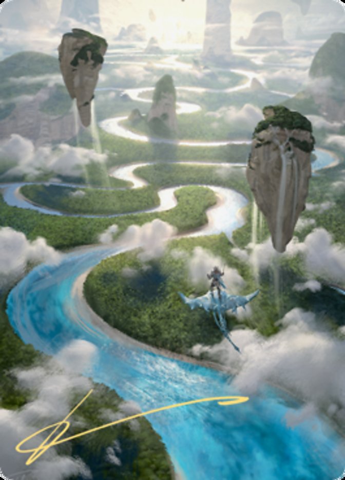 Clearwater Pathway Art Card (Gold-Stamped Signature) [Zendikar Rising Art Series] | Deep Dive Games St. Marys