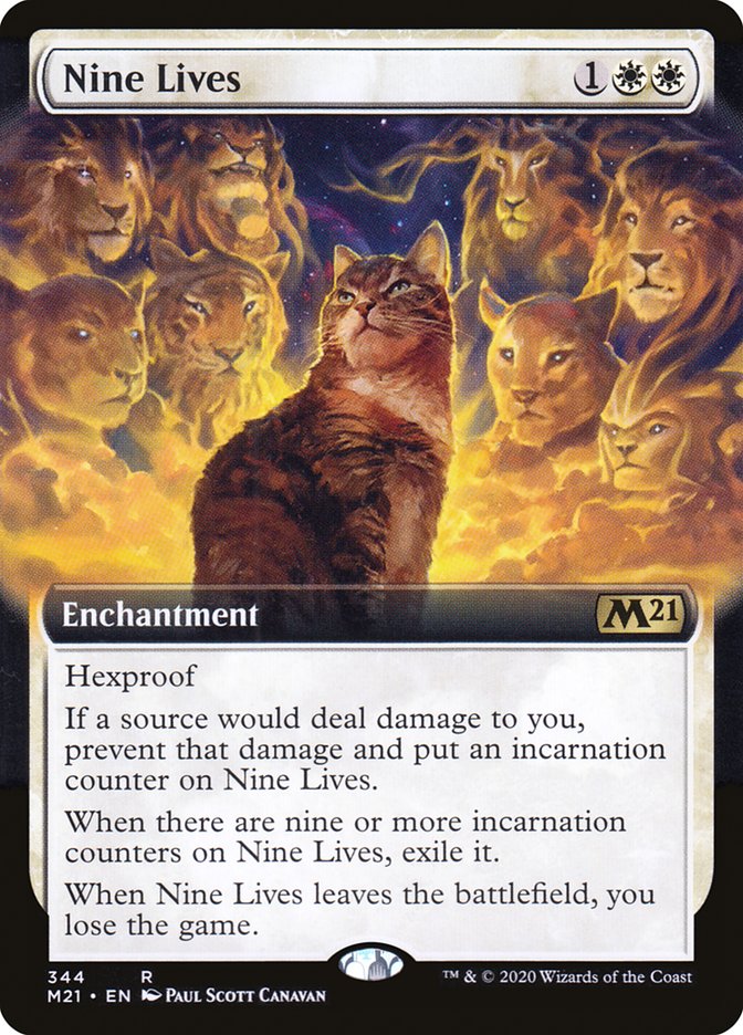 Nine Lives (Extended Art) [Core Set 2021] | Deep Dive Games St. Marys