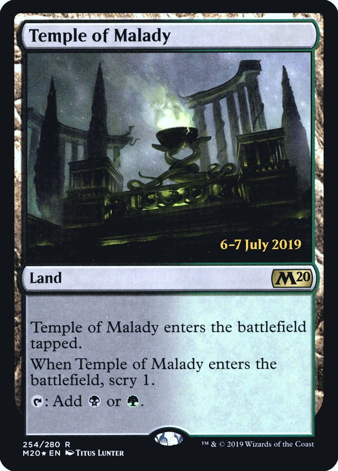 Temple of Malady [Core Set 2020 Prerelease Promos] | Deep Dive Games St. Marys