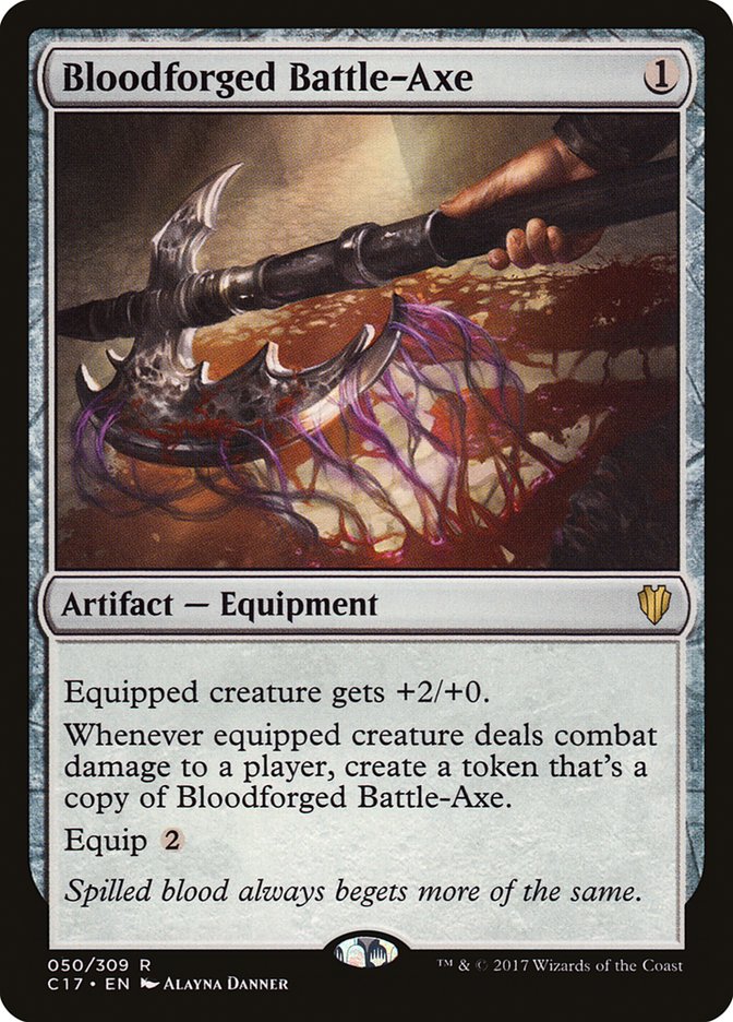 Bloodforged Battle-Axe [Commander 2017] | Deep Dive Games St. Marys