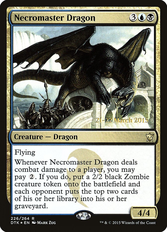 Necromaster Dragon [Dragons of Tarkir Prerelease Promos] | Deep Dive Games St. Marys