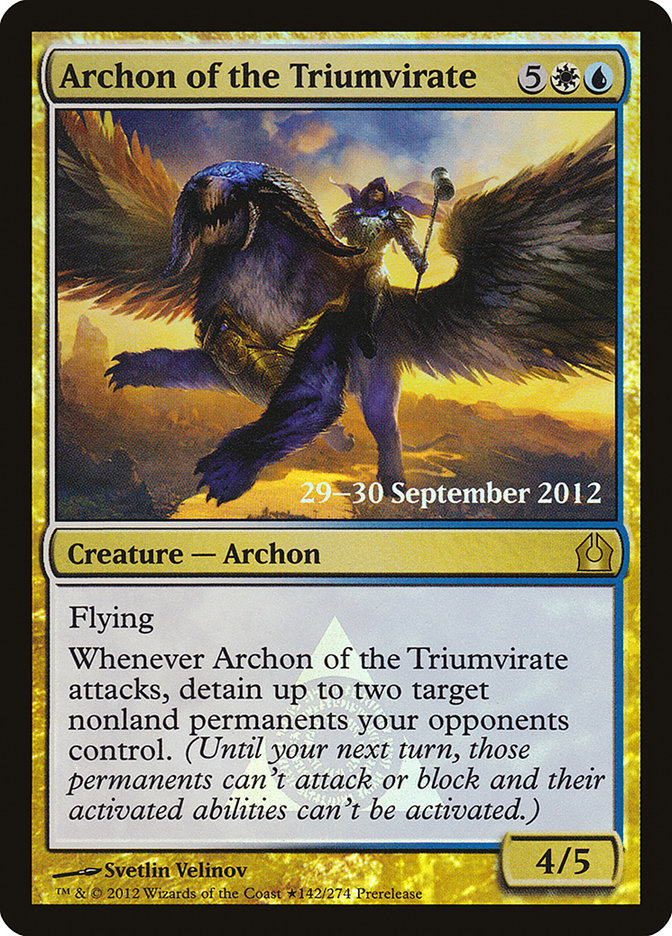 Archon of the Triumvirate [Return to Ravnica Prerelease Promos] | Deep Dive Games St. Marys