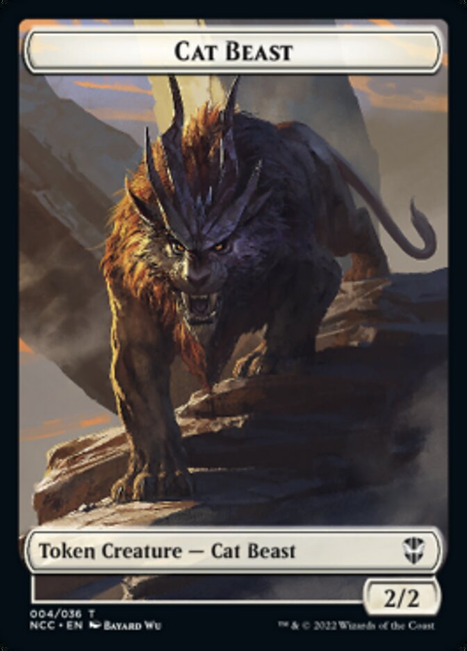 Soldier (09) // Cat Beast Double-Sided Token [Streets of New Capenna Commander Tokens] | Deep Dive Games St. Marys