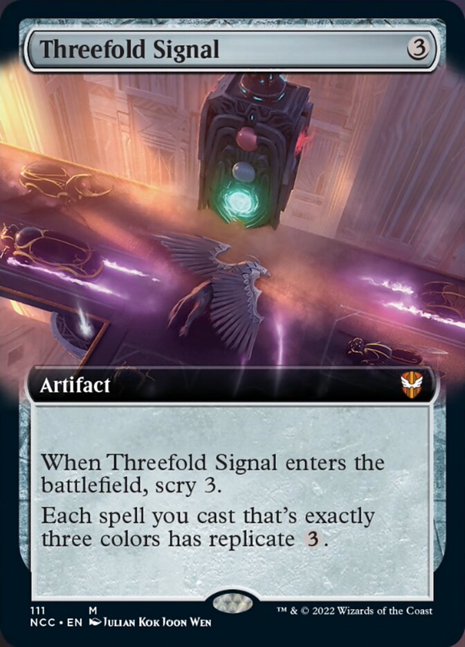 Threefold Signal (Extended Art) [Streets of New Capenna Commander] | Deep Dive Games St. Marys