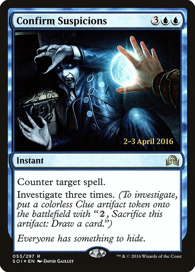 Confirm Suspicions [Shadows over Innistrad Prerelease Promos] | Deep Dive Games St. Marys