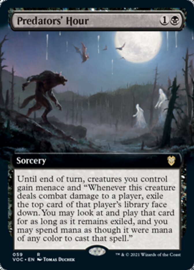 Predators' Hour (Extended Art) [Innistrad: Crimson Vow Commander] | Deep Dive Games St. Marys