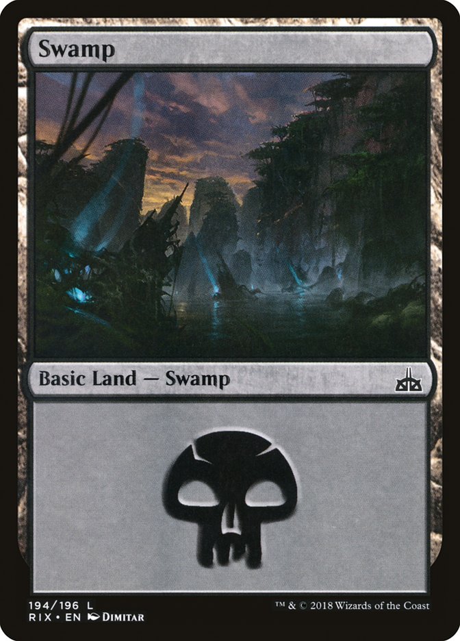 Swamp (194) [Rivals of Ixalan] | Deep Dive Games St. Marys