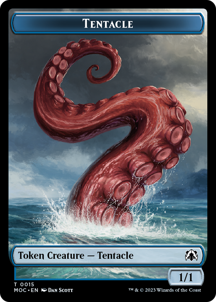 Tentacle // Human (26) Double-Sided Token [March of the Machine Commander Tokens] | Deep Dive Games St. Marys