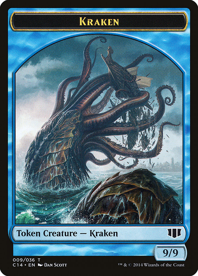 Kraken // Zombie (011/036) Double-Sided Token [Commander 2014 Tokens] | Deep Dive Games St. Marys