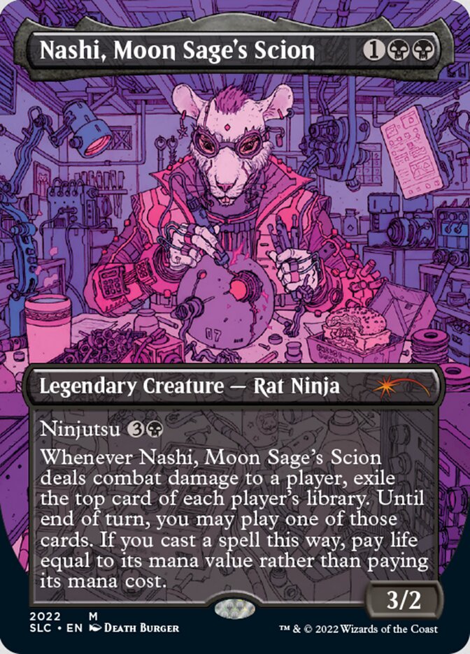 Nashi, Moon Sage's Scion (Borderless) [Secret Lair 30th Anniversary Countdown Kit] | Deep Dive Games St. Marys