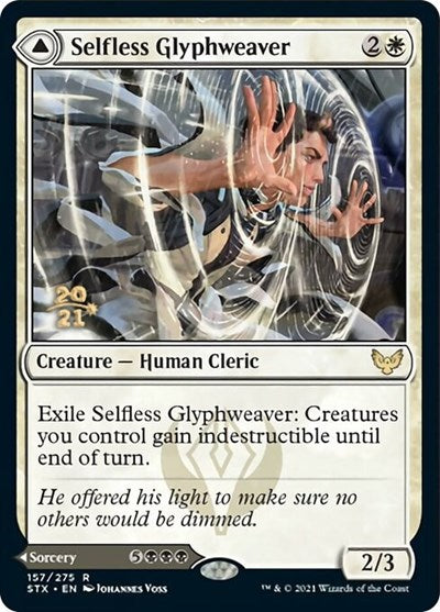 Selfless Glyphweaver // Deadly Vanity [Strixhaven: School of Mages Prerelease Promos] | Deep Dive Games St. Marys