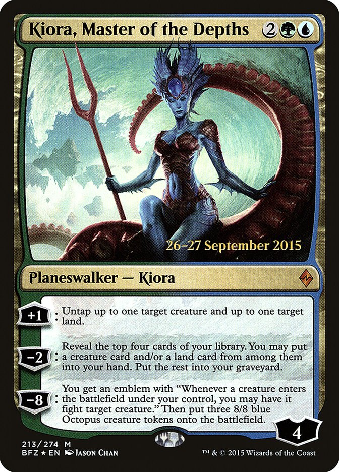 Kiora, Master of the Depths [Battle for Zendikar Prerelease Promos] | Deep Dive Games St. Marys