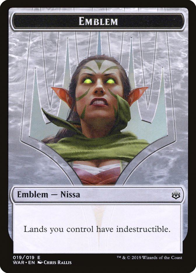 Nissa, Who Shakes the World Emblem [War of the Spark Tokens] | Deep Dive Games St. Marys