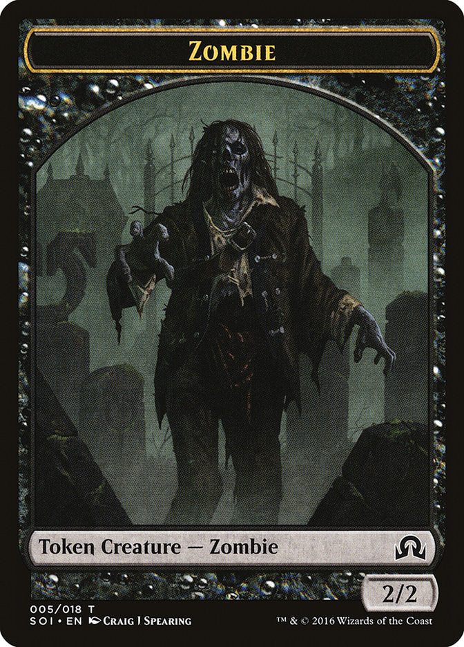 Zombie Token [Shadows over Innistrad Tokens] | Deep Dive Games St. Marys