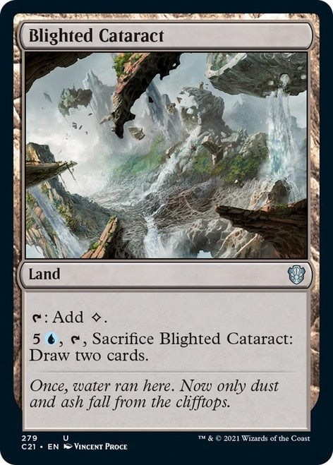 Blighted Cataract [Commander 2021] | Deep Dive Games St. Marys