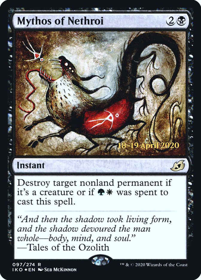 Mythos of Nethroi [Ikoria: Lair of Behemoths Prerelease Promos] | Deep Dive Games St. Marys