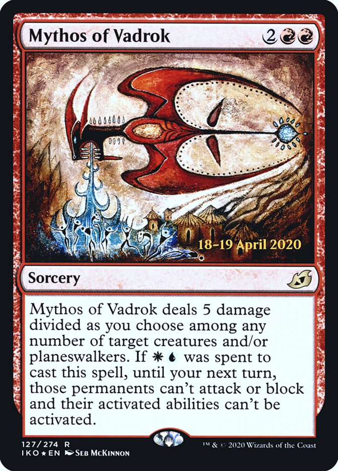 Mythos of Vadrok [Ikoria: Lair of Behemoths Prerelease Promos] | Deep Dive Games St. Marys