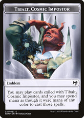 Human Warrior // Tibalt, Cosmic Impostor Emblem Double-Sided Token [Kaldheim Tokens] | Deep Dive Games St. Marys